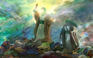 A painting By Hassan Ruholamin Showing the Event of Ghadir Khumm